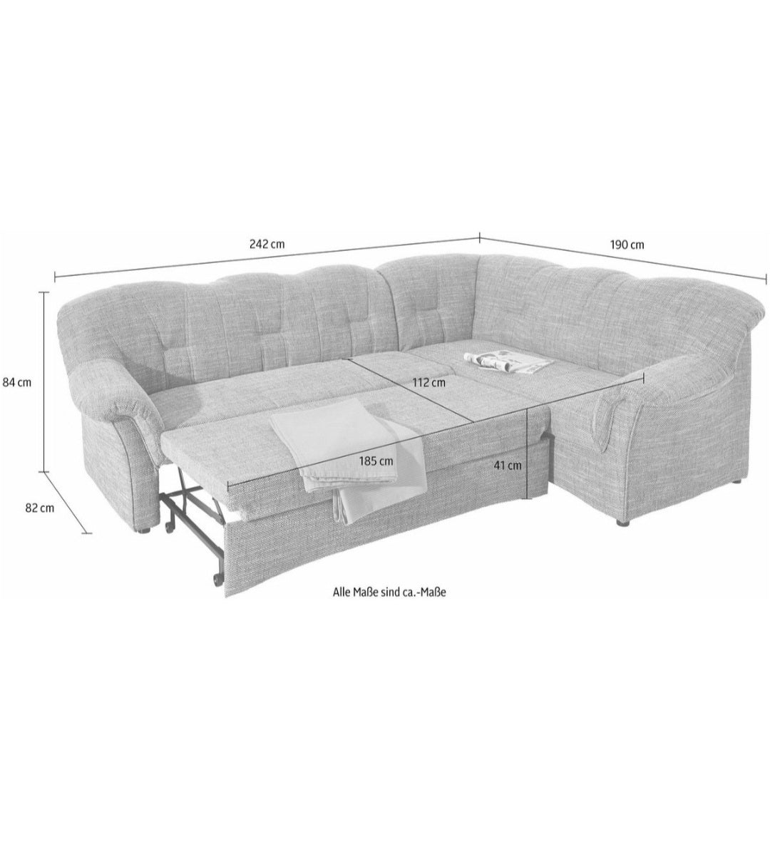 Ecksofa mit Bettfunktion