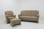 3-Sitzer Sofa mit Sessel und Hocker