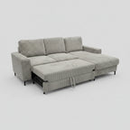 Ecksofa Ottomane rechts Cord Poso-vorbestellbar-