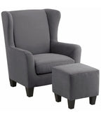 Ohrensessel inklusive Hocker