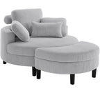 Rundsessel inklusive Hocker Cord