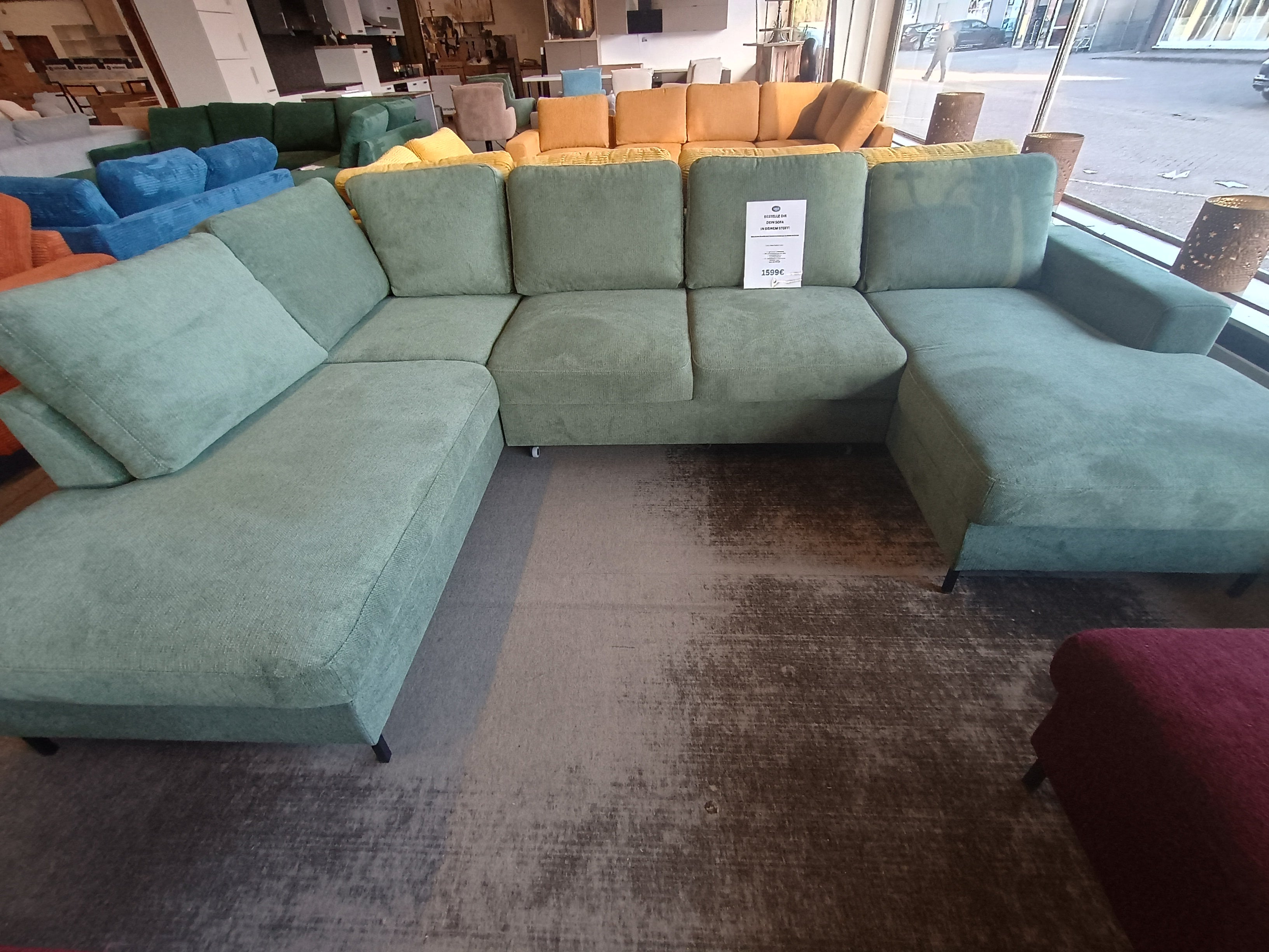 Wohnlandschaft Ottomane links Breitcord Poso-vorbestellbar-