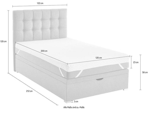 Boxspringbett 120x200cm mit Bettkasten