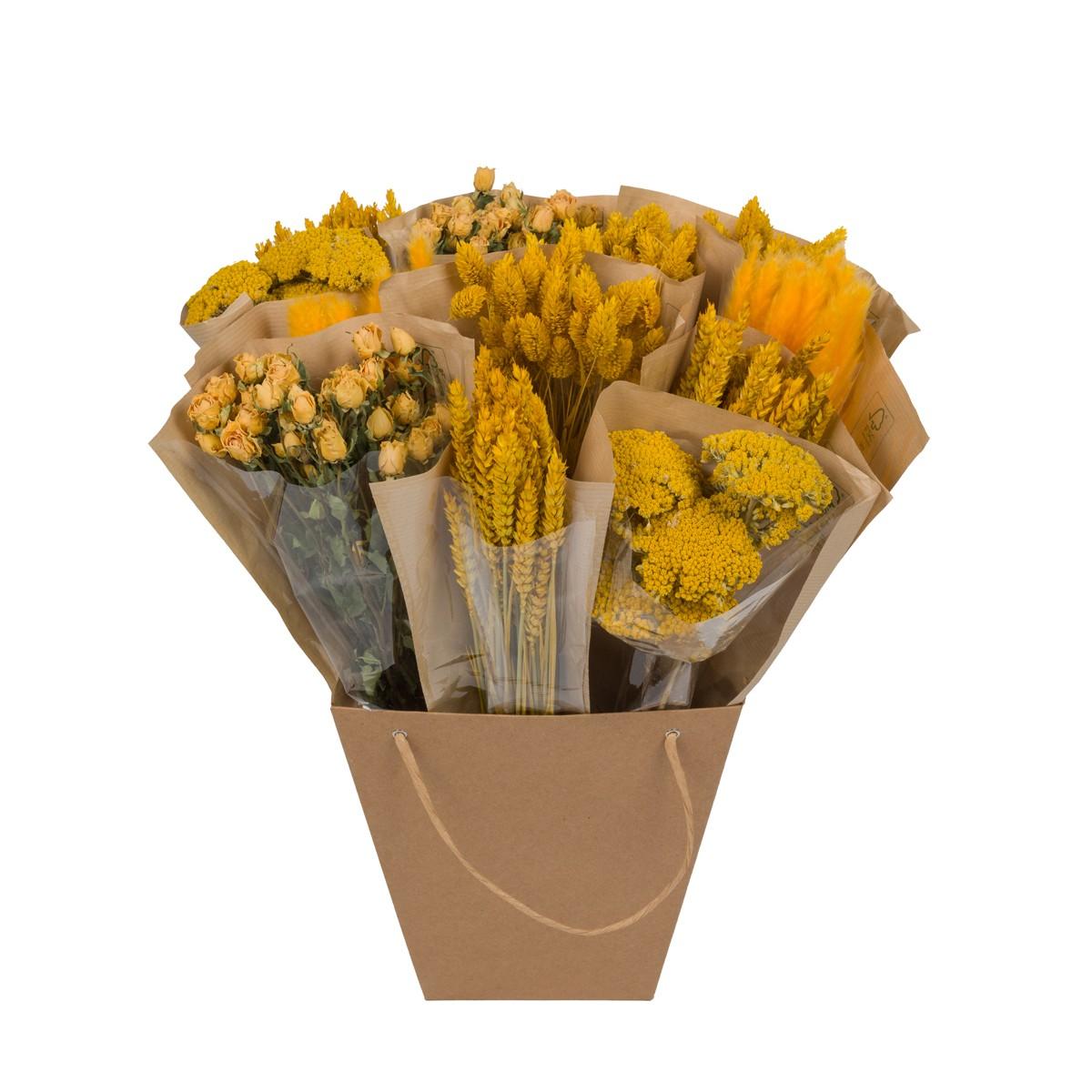 Getrocknete Blumen - Dried Mono Mix - Yellow - ↕50cm