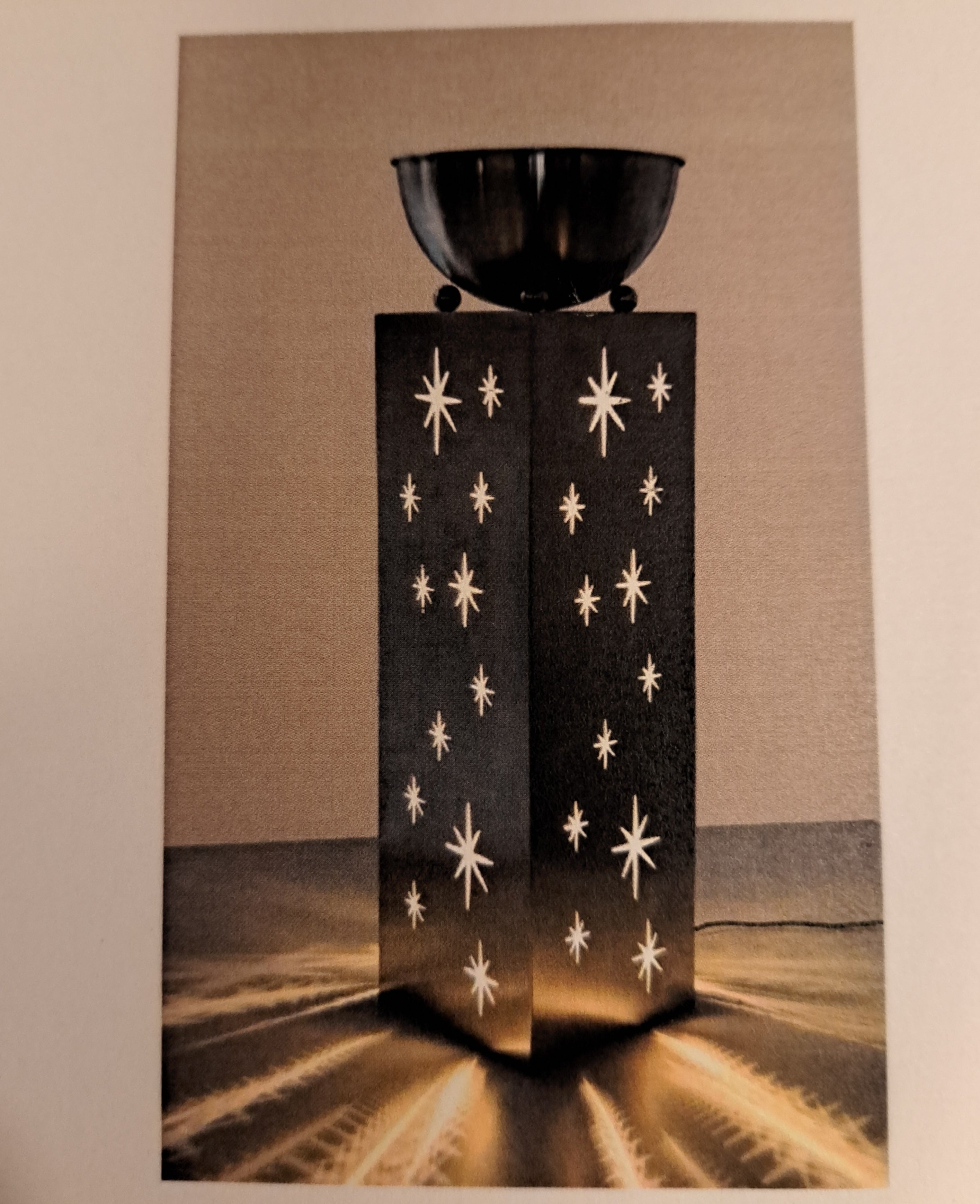 Pflanzsäule mit Sternenmotiv Deko Gartenmöbel